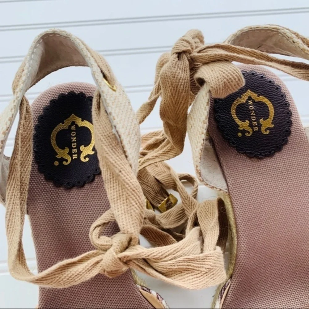 C Wonder Mocha Wild Animal Print Espadrille Wedges